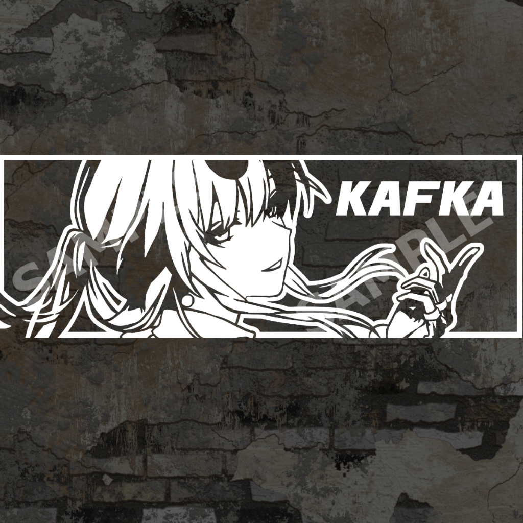 Kafka honkai star rail สติ๊กเกอร์ ติดรถ 2 แผ่น งานตัดประกอบ Kafka star rail