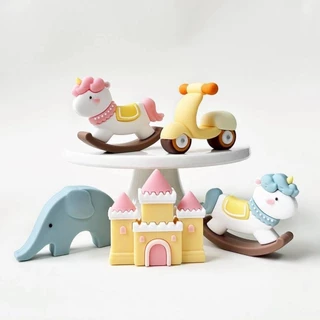 ส่งจากไทย‼️ตุ๊กตา แต่งเค้ก วันเกิด Cake ยางนิ่ม ลายสัตว์ ไดโนเสาร์ DIY ตั้งได้