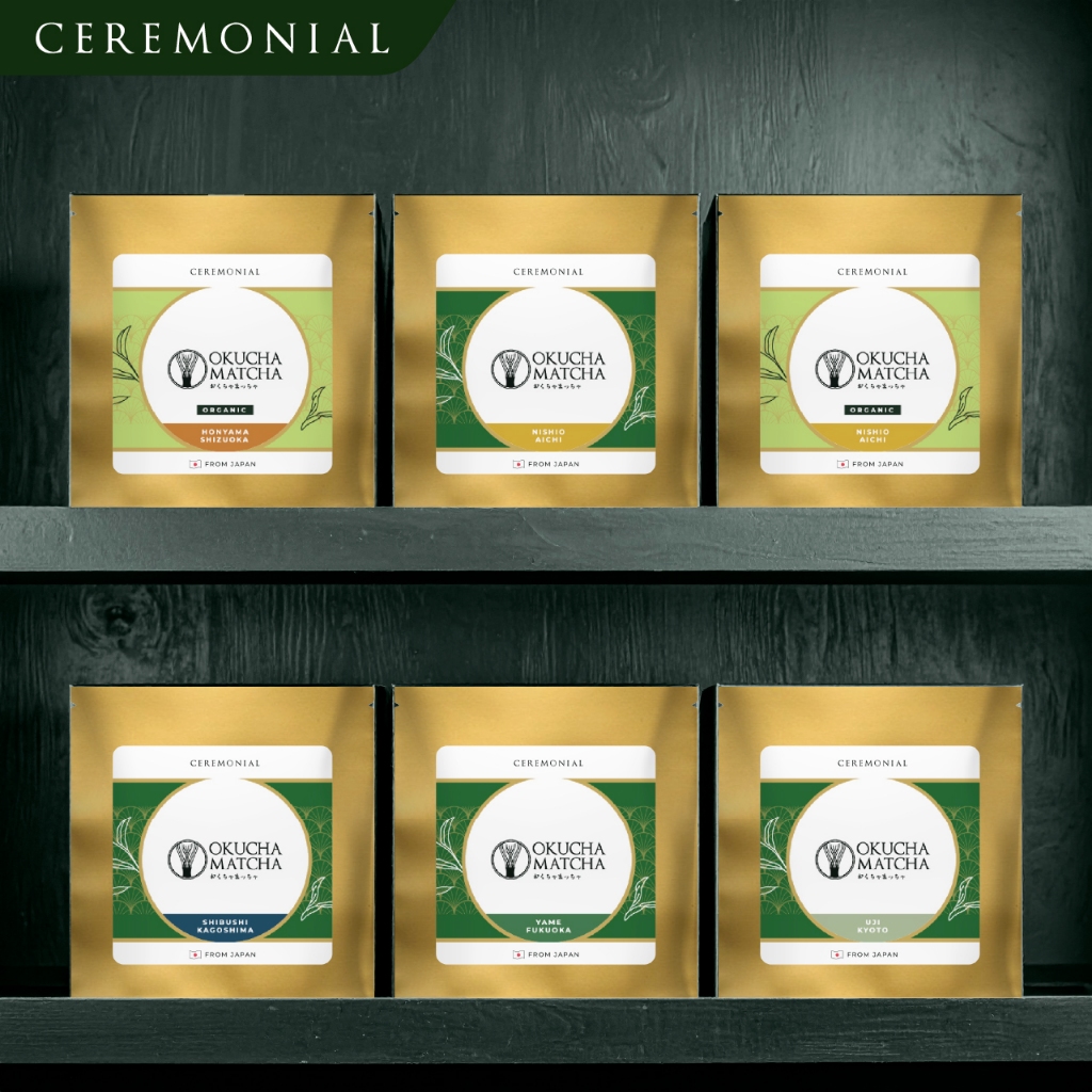 OKUCHA MATCHA มัทฉะชาเขียว (Matcha) ขนาดทดลอง 4g นำเข้าญี่ปุ่น  เกรด Ceremonial จากญี่ปุ่น
