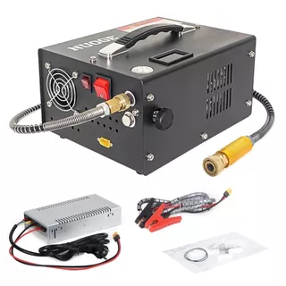 Rhain ปั๊มลมแรงดันสูง 4500Psi 50Mbar ตัวเลือกสีส้ม/ดำ 12 V/110 V/220 V น้ำหนักเบาพกพาสะดวก ตารางความดัน ที่มองเห็น