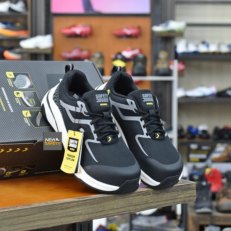 SAFETY JOGGER FREEDOM S1P รองเท้าเซฟตี้ หัวคอมโพสิท ESD กันไฟฟ้า รองเท้านิรภัย ไม่หุ้มข้อ