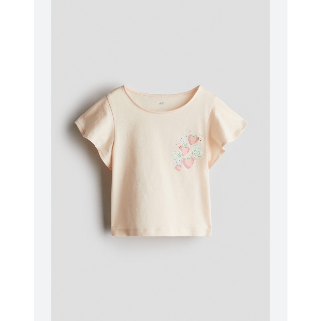 H&M เสื้อคอตตอล แขนระบาย 2-10 ปี ของใหม่ แท้ พร้อมส่ง