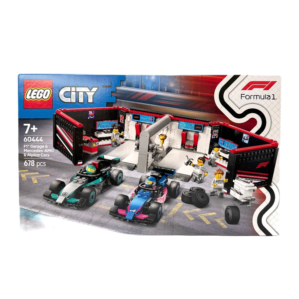 LEGO City F1 Garage & Mercedes-AMG & Alpine Cars 60444