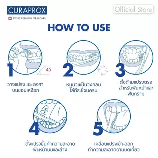 ⚠️ สินค้าเพื่อใช้เป็นของสมนาคุณเท่านั้น ⚠️ แปรงสีฟัน Curaprox CS smart ultra soft (สุ่มสี)