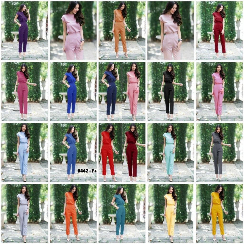 Set 2ชิ้น เสื้อคอตั้ง+กางเกง TW0442 TwinsShopVip💗พร้อมส่ง