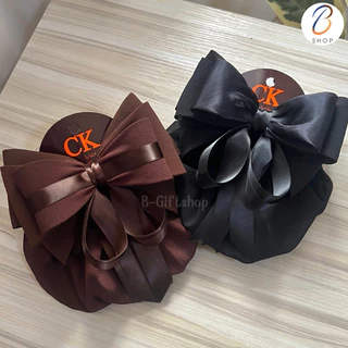 เน็ตติดผม สีดำ สีน้ำตาล ขนาดกลาง โบว์ติดผม แบบเรียบหรู งานพรีเมี่ยม ผ้าไม่ยับ