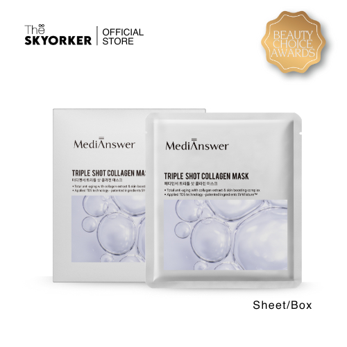 MEDIANSWER Triple Shot Collagen Mask เมดิแอนเซอร์ ทริปเปิลช็อต คอลลาเจน มาส์ก มาส์กหน้าเกาหลี