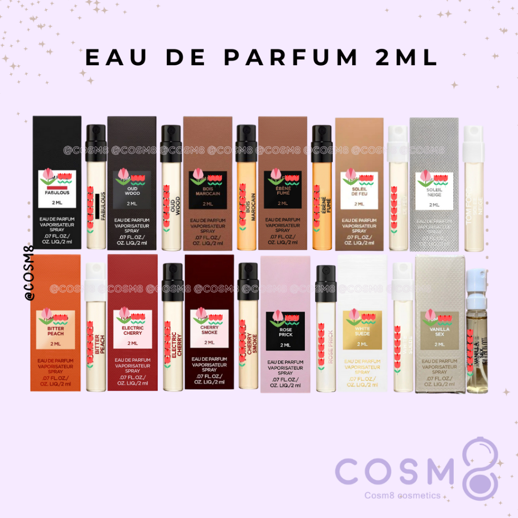 [ลด30% ใช้โค้ดไลฟ์/Shopee Video]✅พร้อมส่ง✅แท้ Tom For EDP 2ml : White Suede, Bitter Pech
