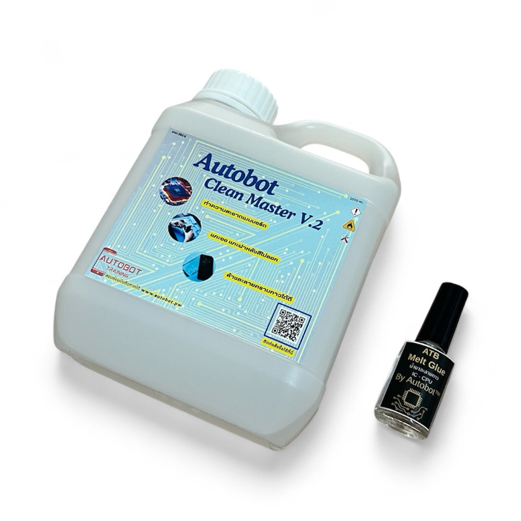 น้ำยาล้างอุปกรณ์อิเล็กทอนิคและแกะฝาหลัง AUTOBOT CLEAN MASTER V2 & น้ำยาละลายกาว IC CPU