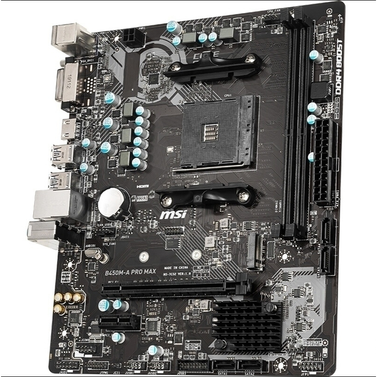 MSI B450M-A PRO MAX คอมพิวเตอร์ เมนบอร์ด Mainboards AM4 DDR4 เมนบอร์ดมือสอง