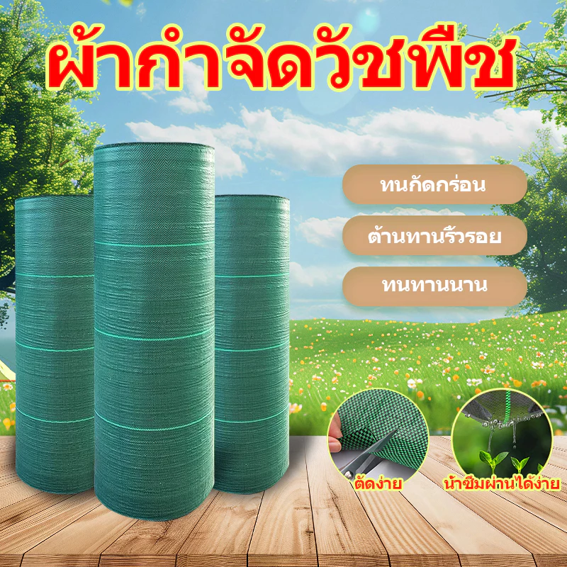 Daily Gold ผ้าคบุมดิน (เกรด A) ผ้ากันหญ้า พลาสติกกันวัชพืช กําจัดหญ้ ยาว5/10 คลุมวัชพืช น้ำซึมผ่านได้ ระบายอากาศ