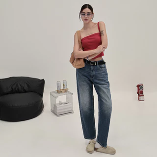 ยีนส์ Nammon Jeans NM42 กางเกงยีนส์ทรง Barrel Leg (Airy Light Blue) - ผ้าไม่ยืด