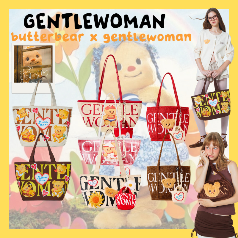 💛พร้อมส่ง💛แท้🧸Gentlewoman Butterbear กระเป๋า Hauler Shoulder Tote Bag กระเป๋าเกี๊ยว Dumpling กระเป๋าเกี๊ยว