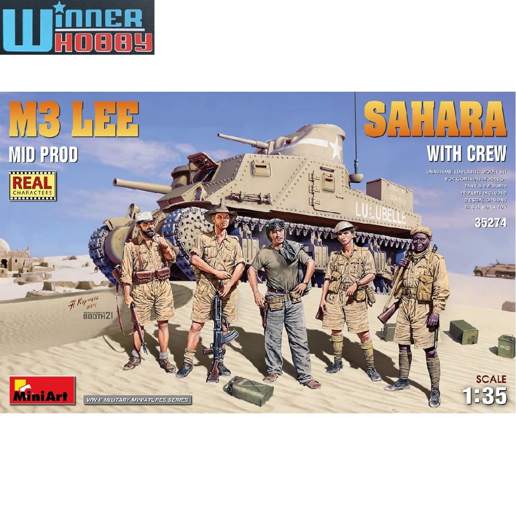 MiniArt 35274 M3 Lee Mid. Production Sahara with Crew 1/35