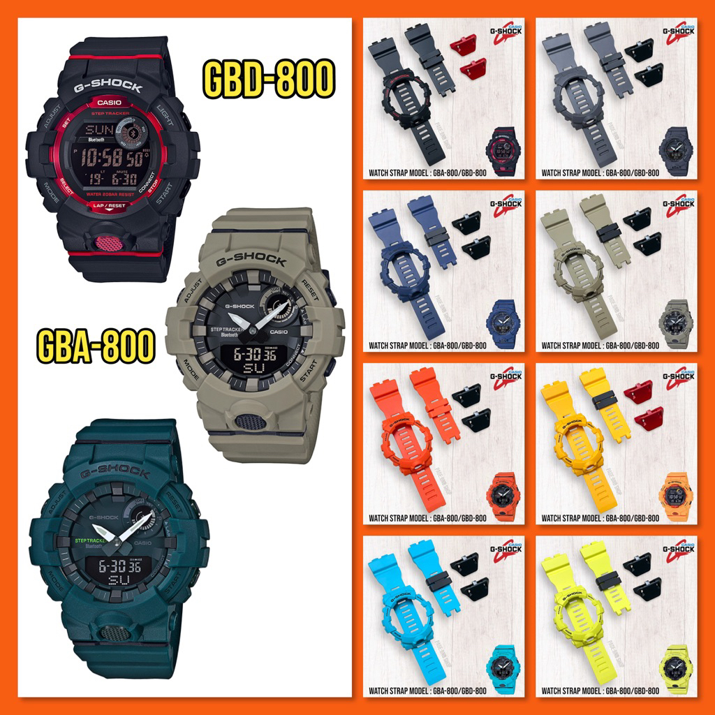 (แถมไขควง‼️)สายนาฬิกา G-Shock รุ่น GBD-800/GBA-800 ของแท้100%