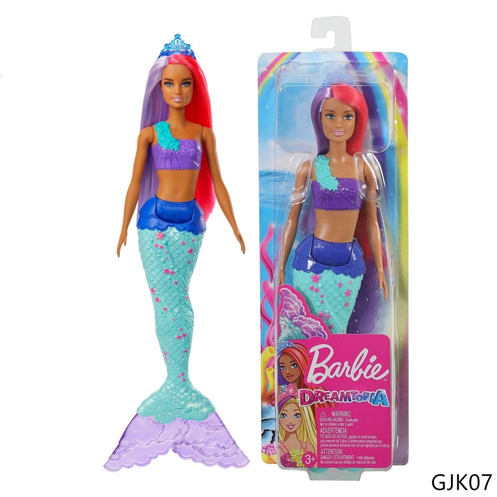 ตุ๊กตา Barbie Dreamtopia นางเงือกแฟนตาซี ผมสองสี ม่วง-ชมพู (ของแท้จาก Mattel) GJK07 ของแท้ ตุ๊กตา 956 #