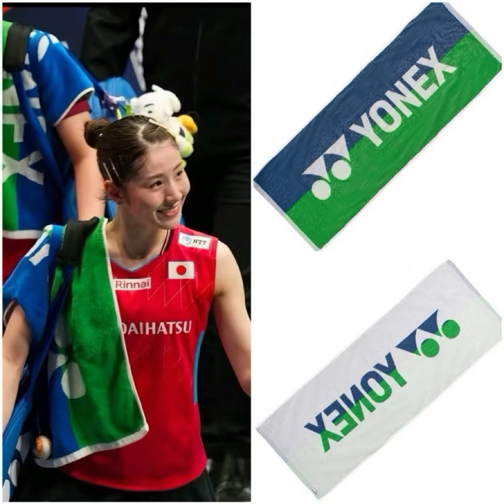 YONEX SPORTS TOWEL AC1114 ผ้าขนหนูคอตตอน 100% สำหรับดูดซับเหงื่อ หลังออกกำลังกาย