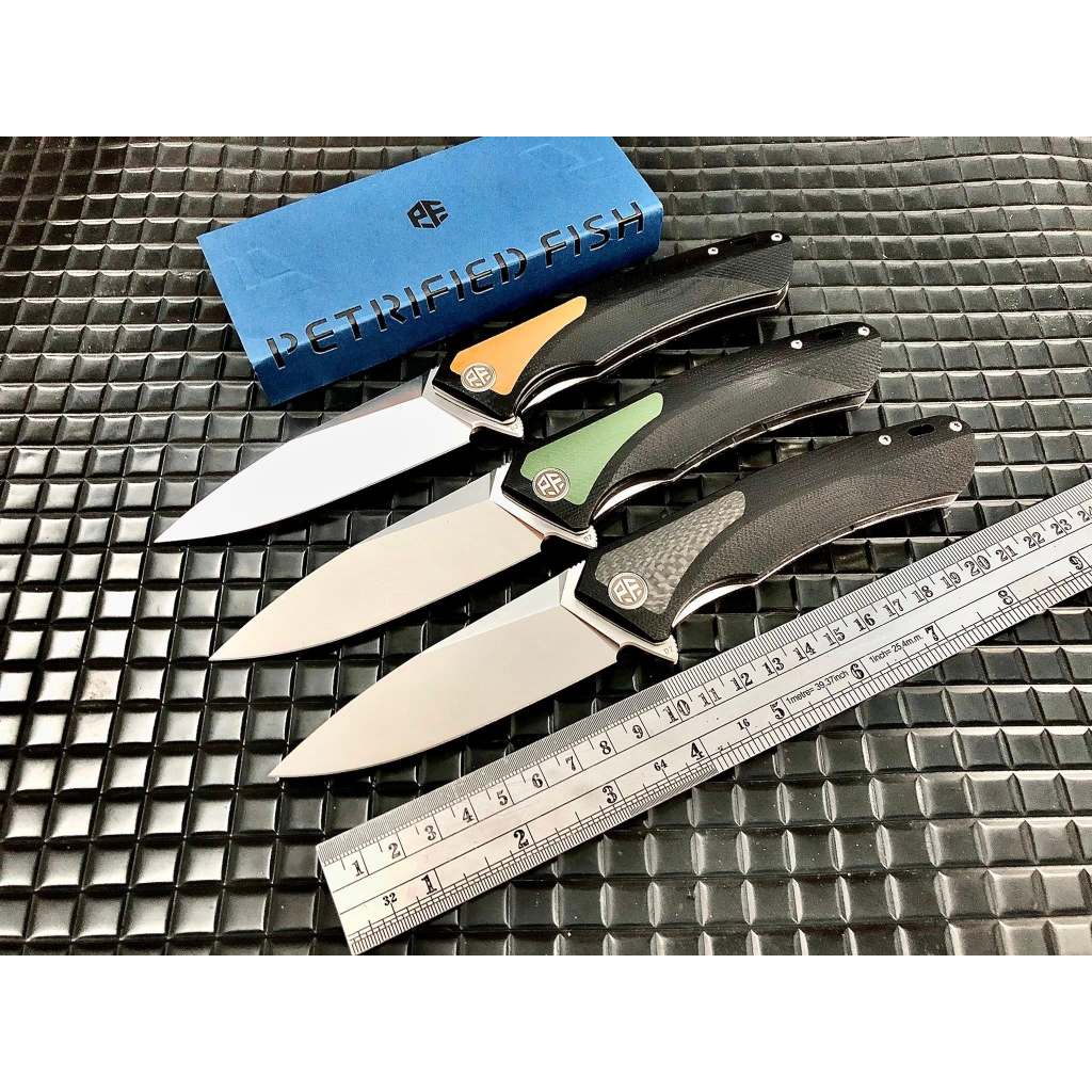 มีดพับ แบรนด์ Petrified Fish รุ่น PF 838 ของแท้ มี 3 สี ให้เลือก ส่งไว จากไทย Petrified Fish D2 Fold