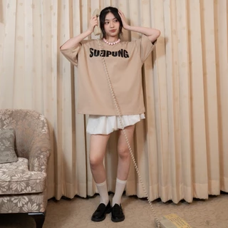SPoversized_SP093 เสื้อยืดโอเวอร์ไซซ์ ผ้าคอตตอน100% ใส่สบาย ไม่ร้อน ใส่ได้ทุกโอกาส