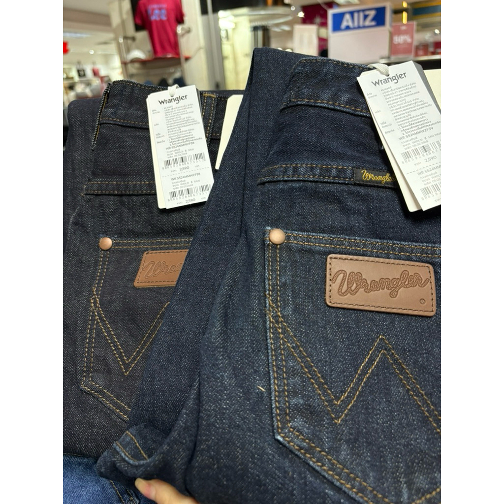 Wrangler กางเกงยีนส์ MWZ เอวกลาง กระบอกตรง