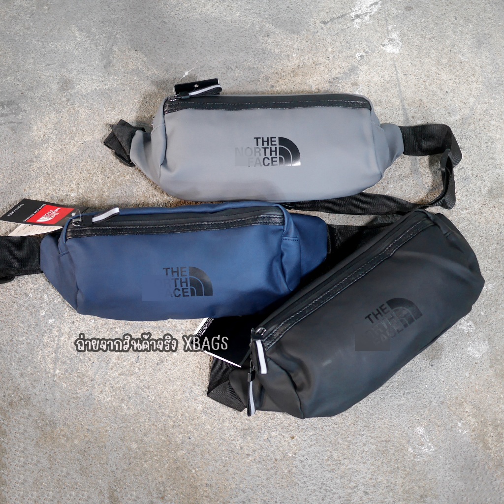 คาดอกกันน้ำ TNF สกรีนโลโก้ดำ ทรงยาว แนบตัว ซิปหุ้มกันน้ำอย่างดี สายสะพายยาว