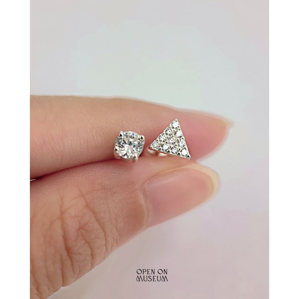 [Open on Museum] ต่างหูเงินแท้ แบบแป้น Origi Studs