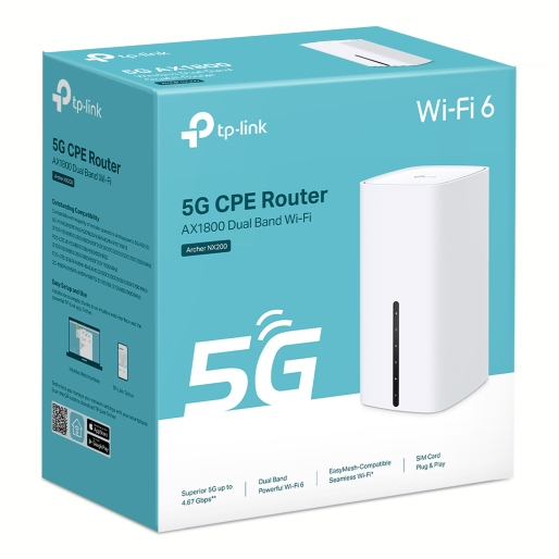 MOBILE ROUTER (โมบายเราเตอร์) TP-LINK ARCHER NX200 - 5G AX1800 WIRELESS DUAL-BAND GIGABIT ROUTER