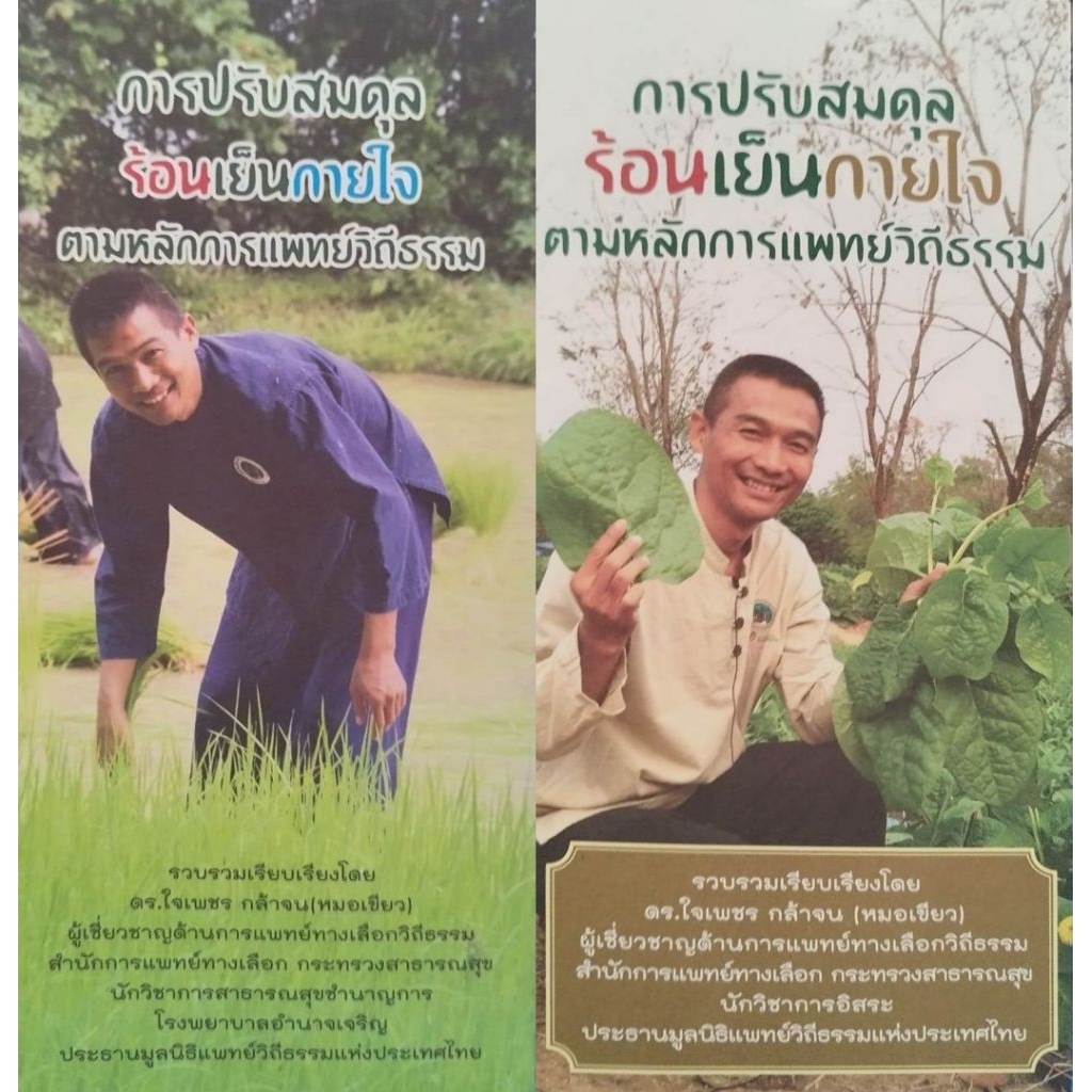 แผ่นพับ หมอเขียว สวนป่านาบุญ ปรับสมดุลร้อนเย็น การขูดกัวซา