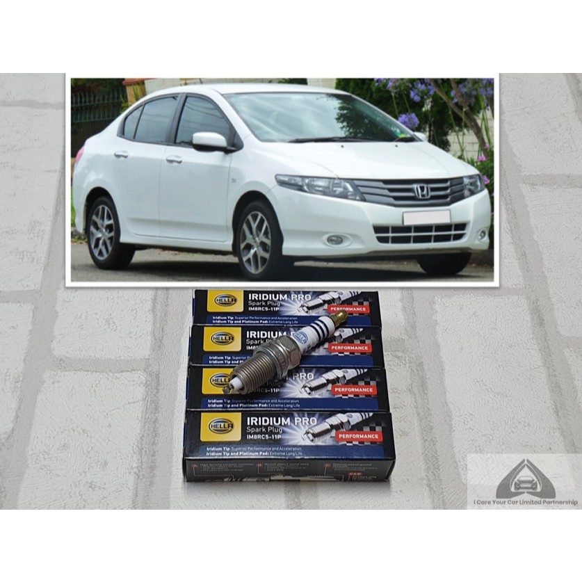 หัวเทียน อิริเดียม Honda City G5 ( 2008 - 2013 ) ชุด 4 หัว ระยะการใช้งาน 100,000 กม Iridium : Hella IM8RC5-11P