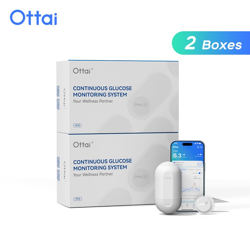 Ottai CGM 2 ทั้งชุด Home Care ระบบตรวจสอบแบบเรียลไทม์ต่อเนื่องสําหรับน้ําตาลในเลือด