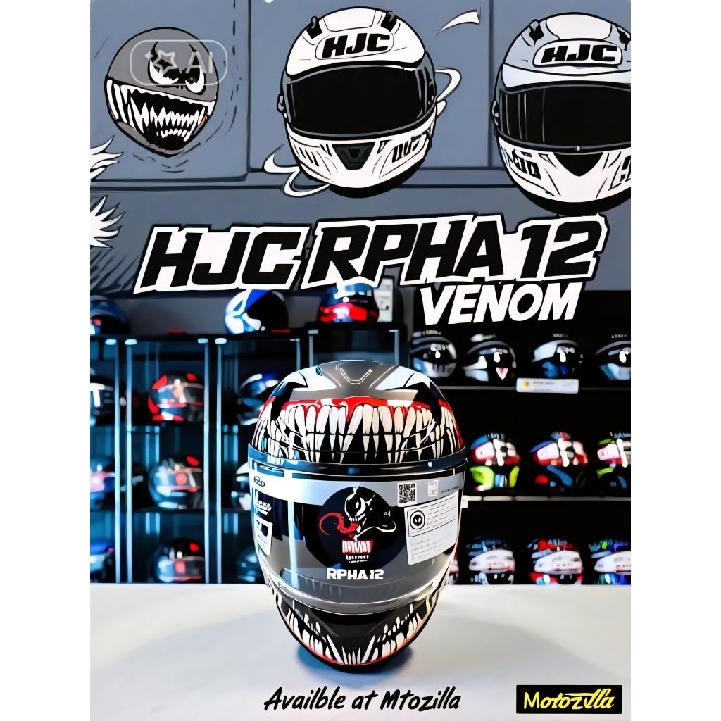 หมวกกันน็อค HJC Rpha12 Venom 3