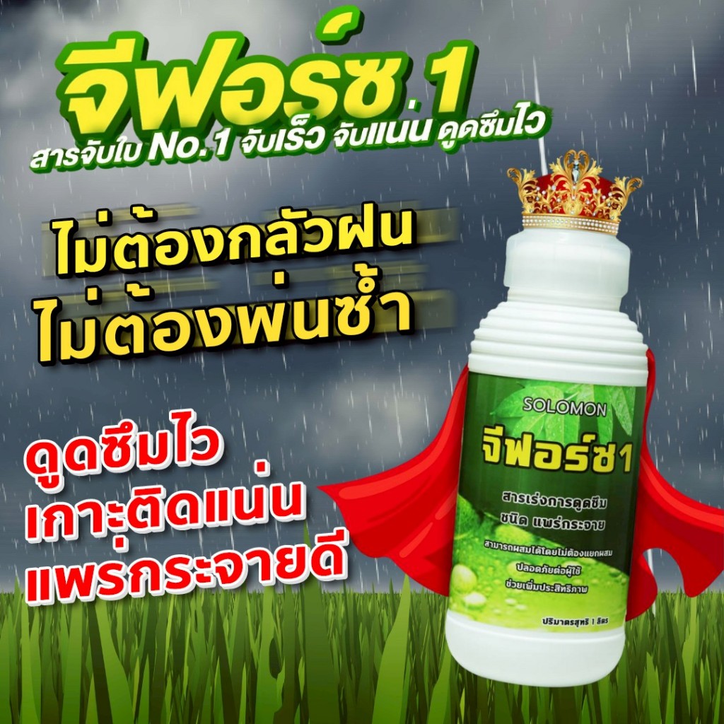 สารจับใบ จีฟอร์ซวัน ขนาด 1 ลิตร สูตรเข้มข้น ปรับสภาพกรด-ด่างของน้ำให้เป็นกลาง