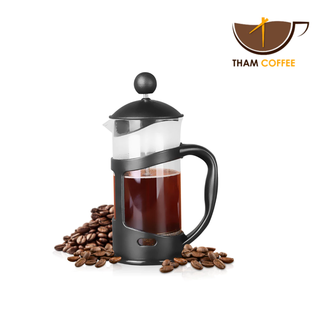 เครื่องชงกาแฟ กาชงกาแฟ เฟรนช์เพรส French Press ใช้งานง่าย วัสดุเป็นแก้วกันความร้อนอย่างดี ชงได้สูงสุด 4-6แก้ว Thamcoffee