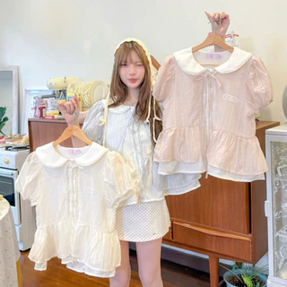 RIKA น้องไดฟูกุ เสื้อคอบัวสองเลเยอร์(แยกชิ้นไม่ได้)