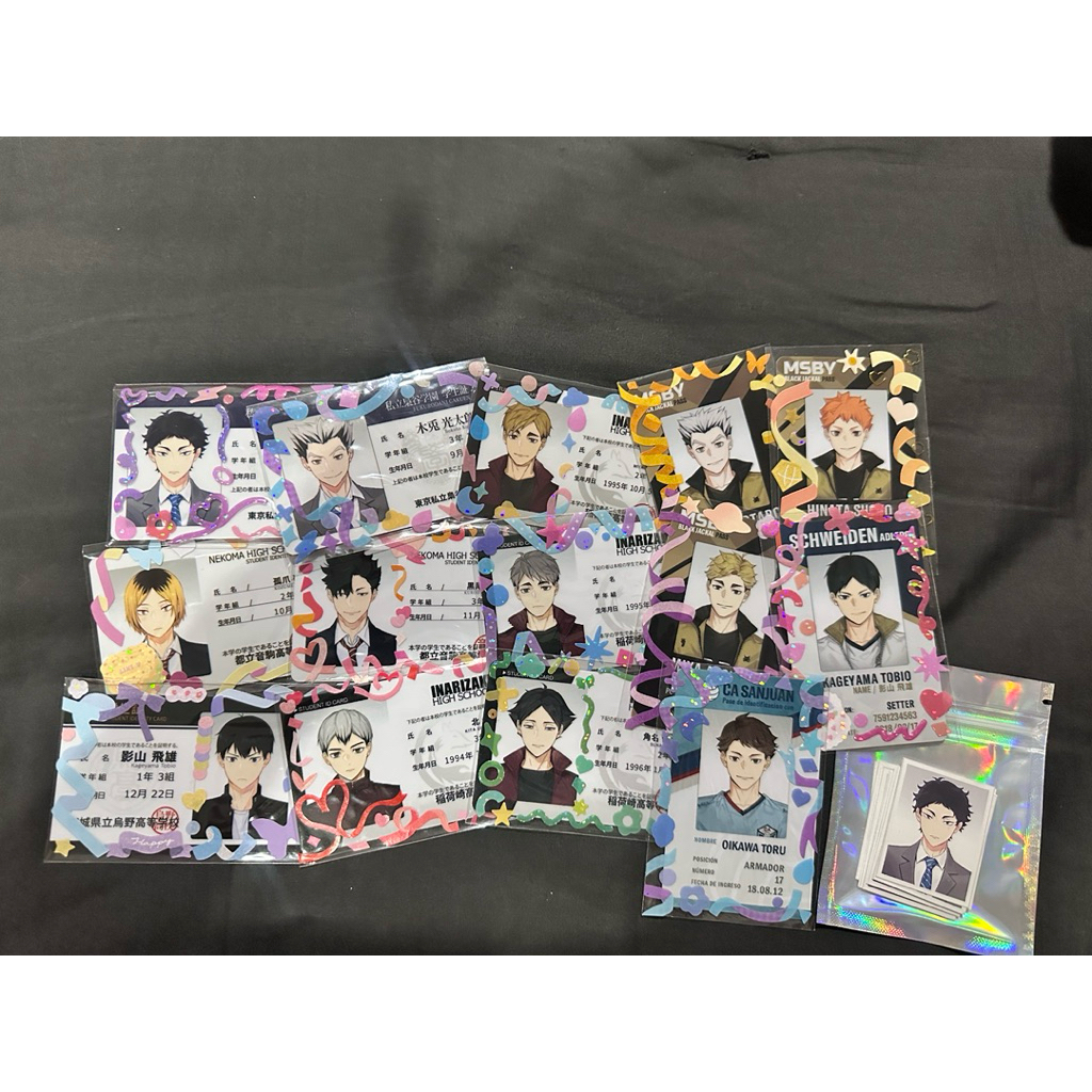 ⋆. 𐙚˚࿔ พร้อมส่ง 𝜗𝜚˚⋆ ID + PHOTO ID haikyuu