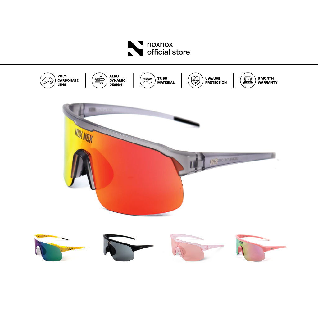 NOX NOX แว่นตากันแดดรุ่น Horizon Edge พร้อมกล่องและถุงผ้า