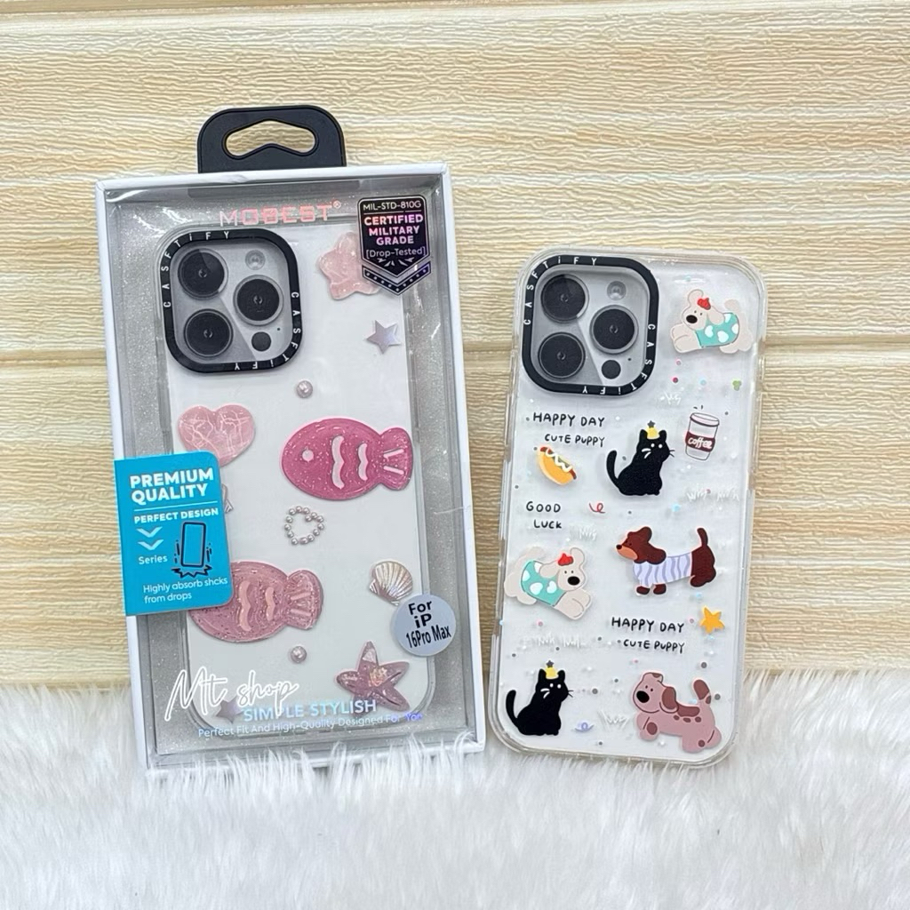 🎉Mobest case เคสใสพิมพ์ลาย น่ารัก สำหรับรุ่น iP 15promax 16promax (สินค้าจัดส่งในไทย)