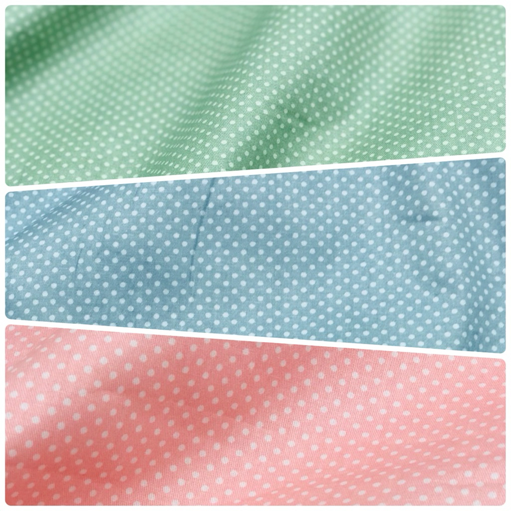ผ้า cotton 100% หน้ากว้าง 64“(160cm.) ขนาดจุด 2 มิล 1ชิ้น ผ้ายาว 1/2เมตร ตัดยาวต่อเนื่องได้ พร้อมส่ง