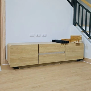 Tomato Home ชั้นทีวีมินิมอล Desire TV cabinet กว้าง160ซม | ชั้นวางทีวีไม้ วางทีวีใหญ่สุด 65นิ้ว