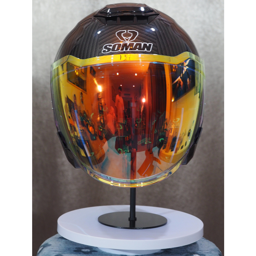 หมวกกันน็อคครึ่งใบ Soman 527 ลาย Carbon ใหม่ล่าสุด 2026 แถมฟรีบลูทูธ! | นวมถอดซักได้ 3 ชิ้น ไม่เหม็น - รูปที่ 2