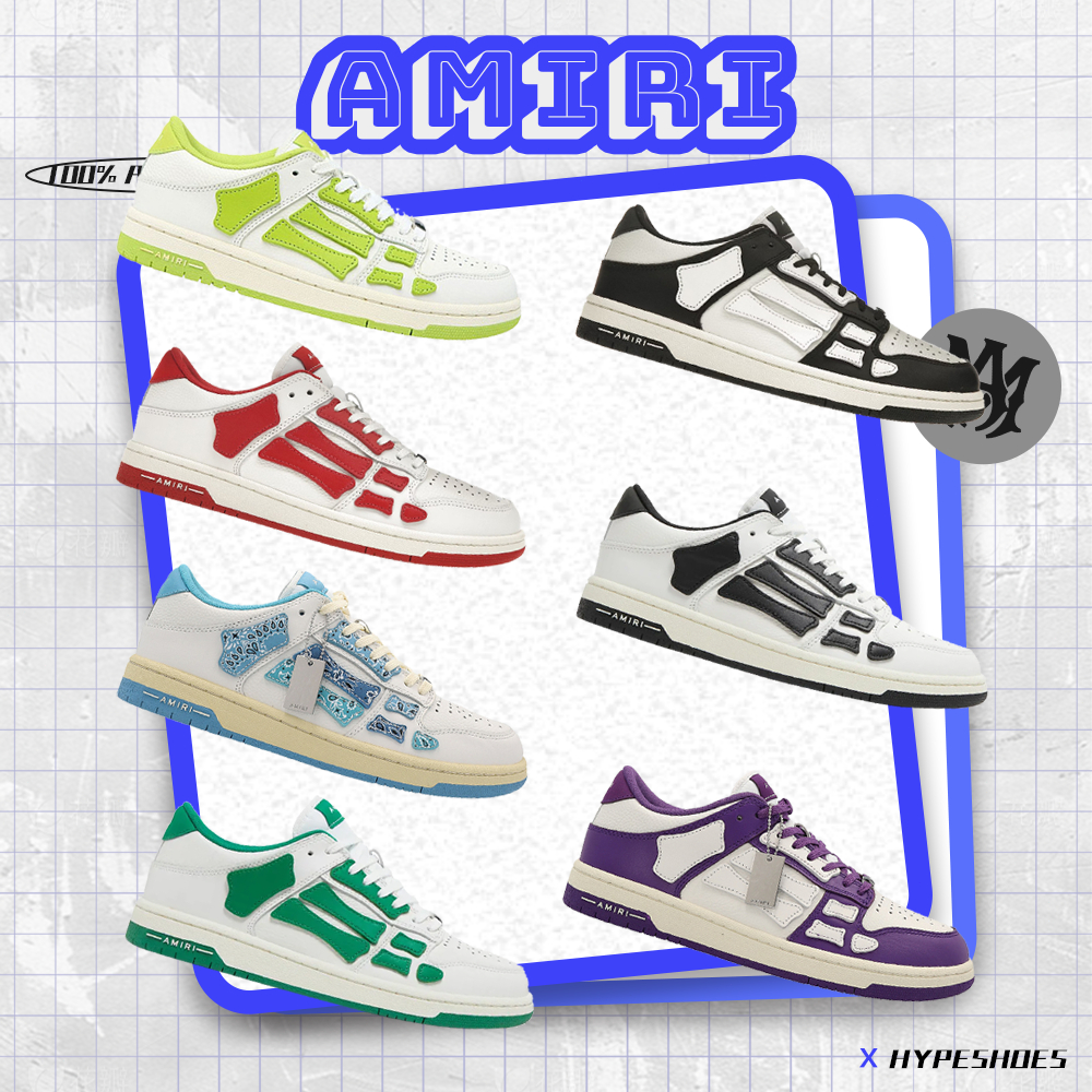 พร้อมส่ง 🚚 ของแท้ 100 %🙌 AMIRI Skel-Top Low รองเท้าผ้าใบ