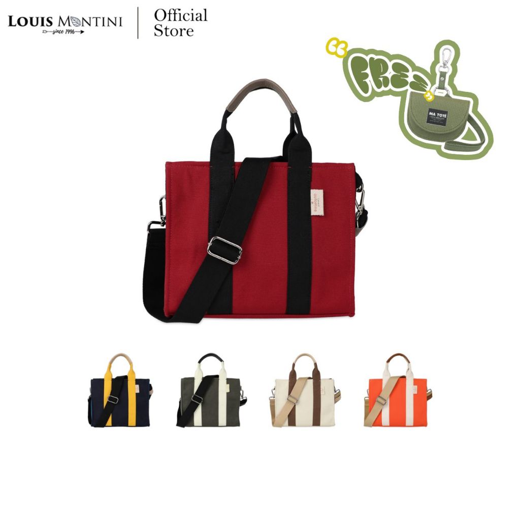 Louis Montini (Canvas D’ automne but spring) กระเป๋าสะพายข้าง Shoulder bag กระเป๋าเเคนวาส WHB10