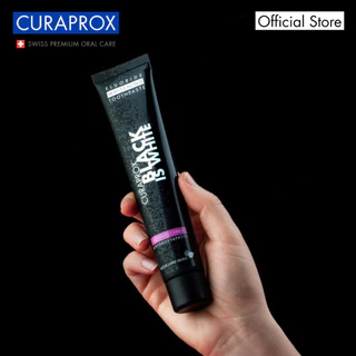 CURAPROX ยาสีฟัน Black is White ช่วยขจัดคราบสี ปราศจากสารฟอกสี กลิ่นไลม์ สูตรเข้มข้น