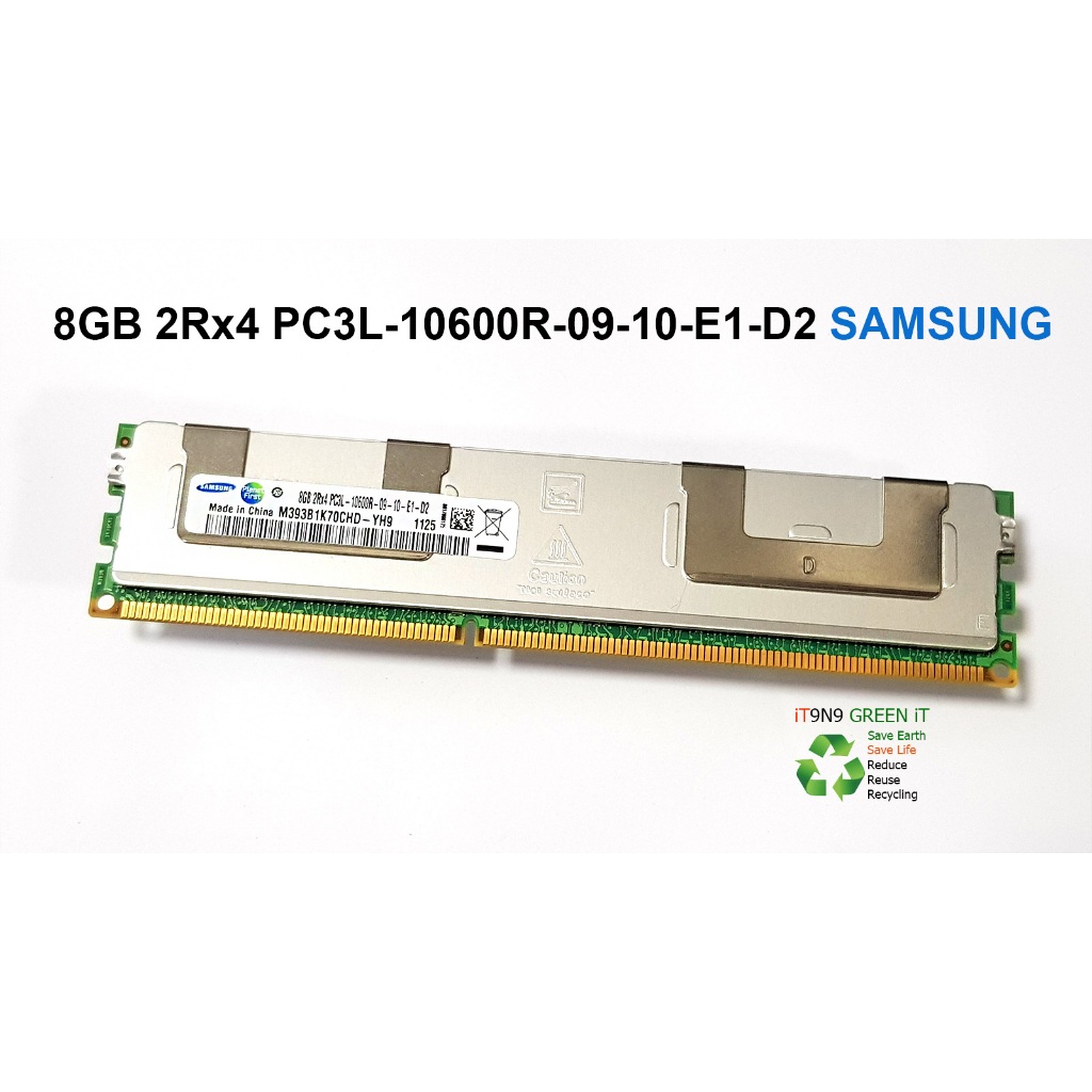 Reg ECC 8GB 2Rx4 PC3L-10600R-09-10-E1-D2 SAMSUNG มือสอง ใส่บอร์ด X79 Workstation HP Z420 Z620 Dell T