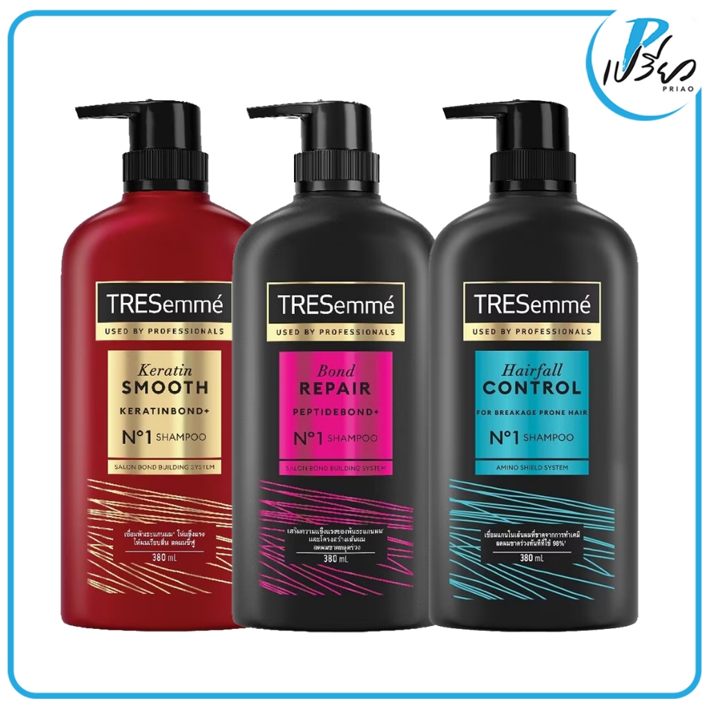 TRESEMME เทรซาเม่ พลัส No.1 แชมพู 380 มล. สีแดง/สีม่วง/สีฟ้า Tresemme Shampoo 380ml