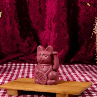 lucky cat Mini แมวกวักนำโชค เรียกทรัพย์ โชคลาภ มั่งคั่ง ขนาด 10 CM. สีเขียว สีม่วง สีส้ม สีเงิน สีดำ สีแดง สีชมพู สีฟ้า