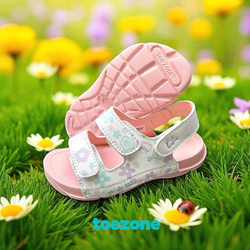 รองเท้าแตะสำหรับเด็ก ToeZone รุ่น Phuket Fs Mint/Floral