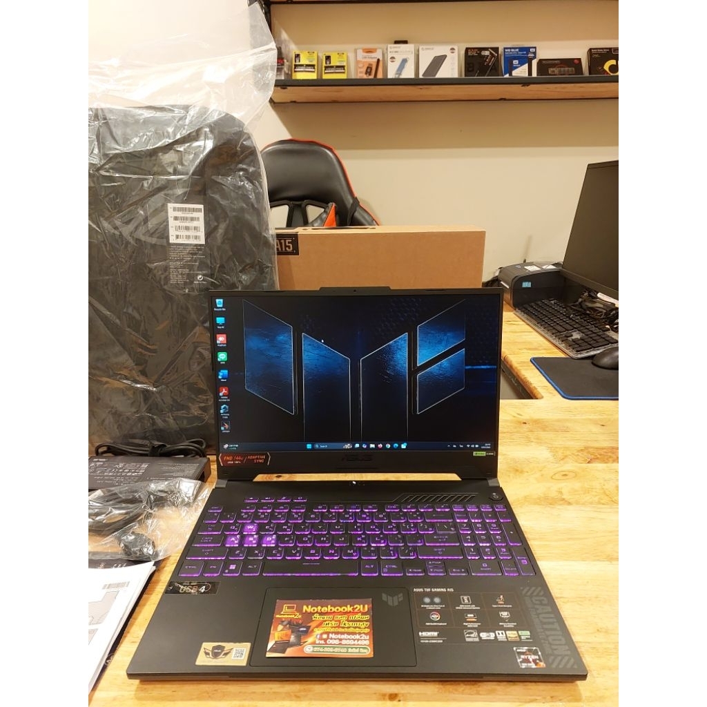 ASUS TUF A15(144Hz sRGB100%) FA507NV-LP023W R7-7735HS RTX4060(140W) RAM16GB.DDR5 SSD512GB.G4 สภาพนาง