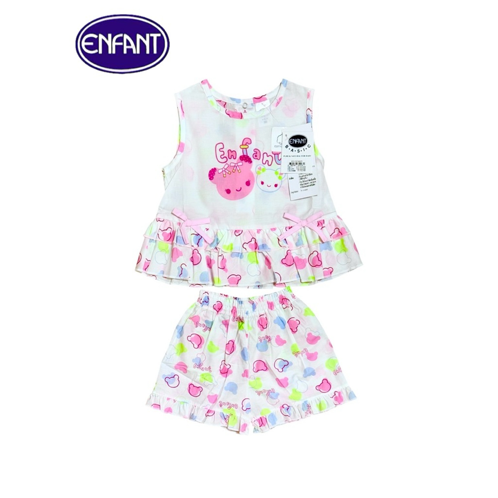 Enfant New Collection อองฟองต์ ชุดนอนเด็กผ้าป่าน ผ้าบาง สำหรับเด็กขนาด 70,80,90