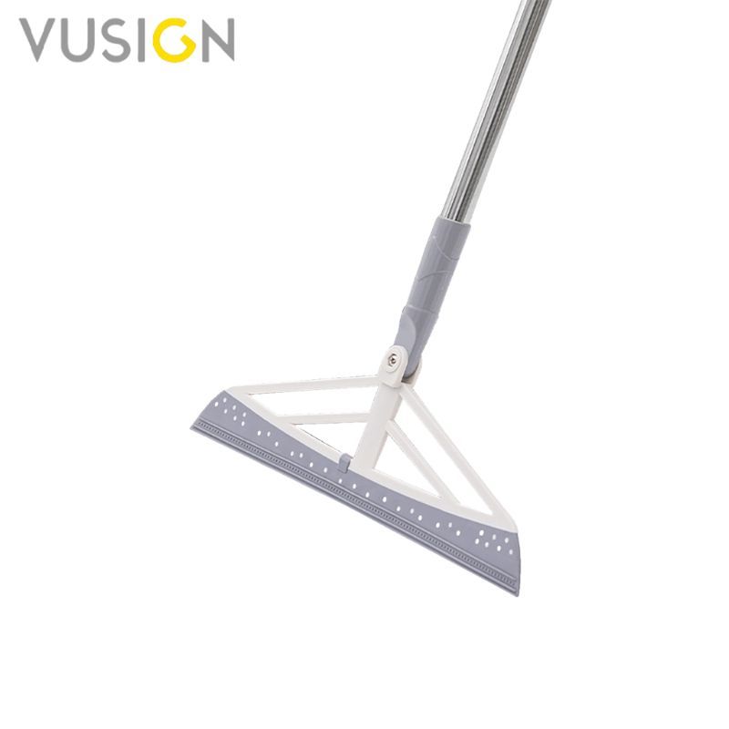 Vusign ไม้กวาดรีดน้ำ ไม้กวาดซิลิโคน ที่รีดน้ำพื้น ด้ามจับสแตนเลส ทำความสะอาดง่าย ใช้งานง่าย Wiper Broom